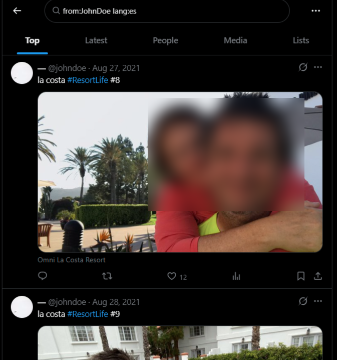 Advanced Twitter (X) Search Strings for Investigators From JohnDoe Lang Es Search X 07 04 2025 03 10 PM