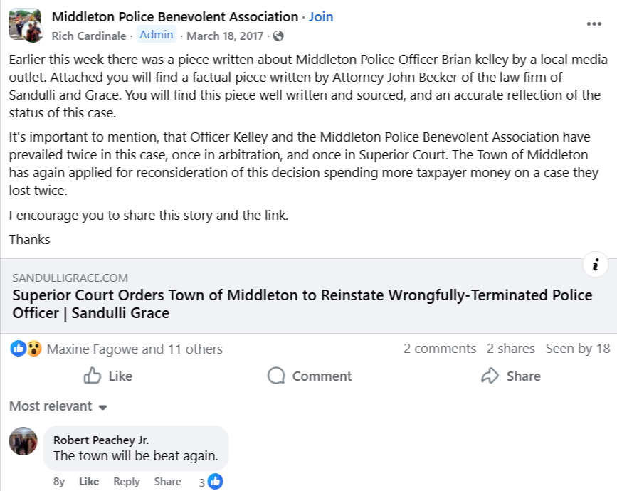 3 Middleton Police Benevolent Association Earlier This Week There Was A Piece Written About Middleton Police Officer Brian Kelley By A Local Media Outlet Facebook 12 20 2025 08 01 PM
