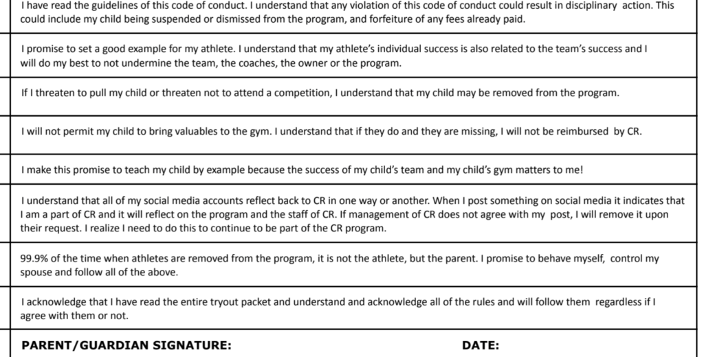 Cheerletics Contract