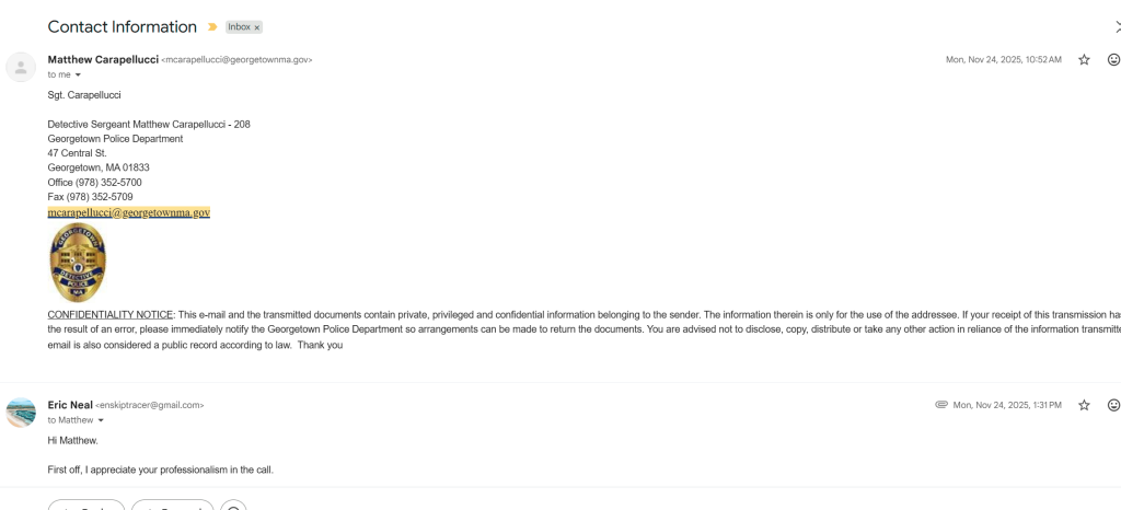 Police Contact Email