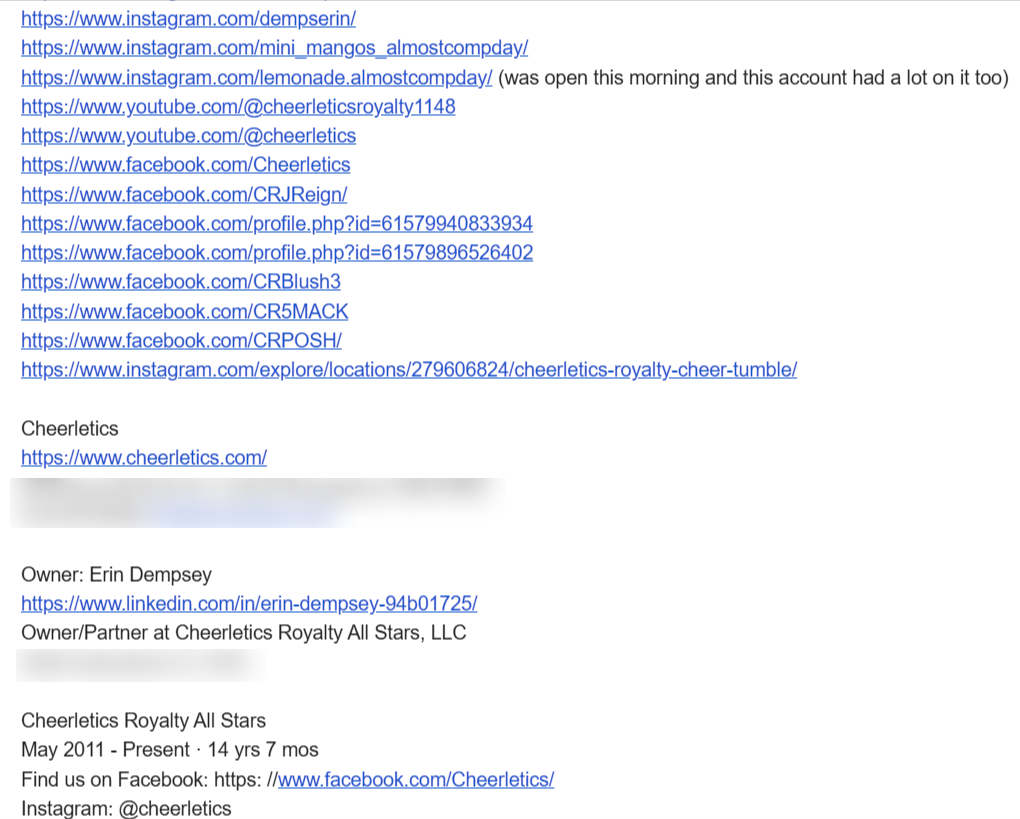 Police Contact Email
